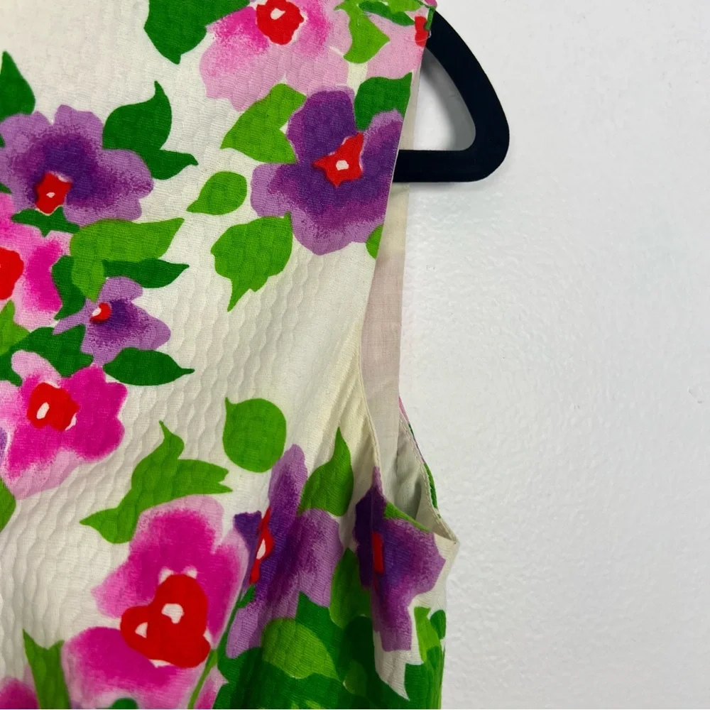 Malia Honolulu Vintage Maxi Dress Floral Vacation Tie Waist Zip Back - Picture 11 of 11